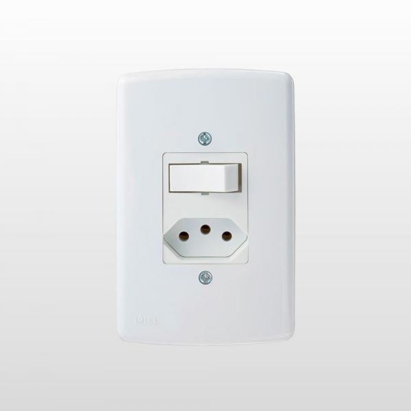 Interruptor Simples Tomada 10a Branco Duale - Iriel
